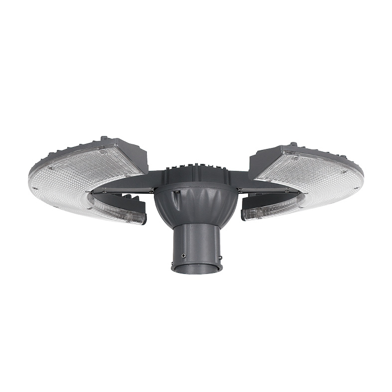 JHTY-9036 Dual-Arm Wide-Angle LED Garden Post Light with UV Resistant PC Cover & Die-Cast Alumin
